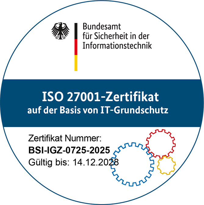 Logo ISO 27001 Zertifikat von ELSTER